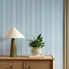 113260 Bradgate Oakham Coast Blue Wallpaper by Scion