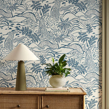 113264 Falling Foss Oakham Midnight Wallpaper by Scion