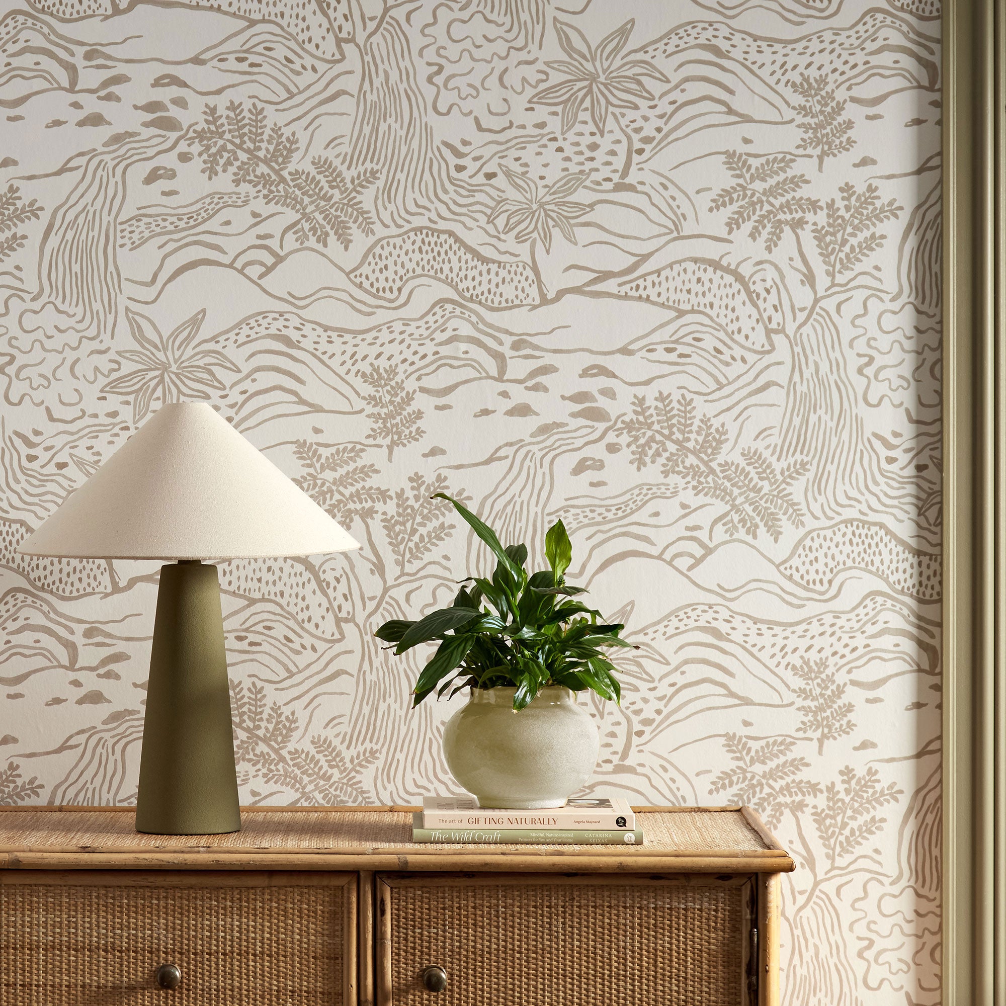 113266 Falling Foss Oakham Linen Wallpaper by Scion