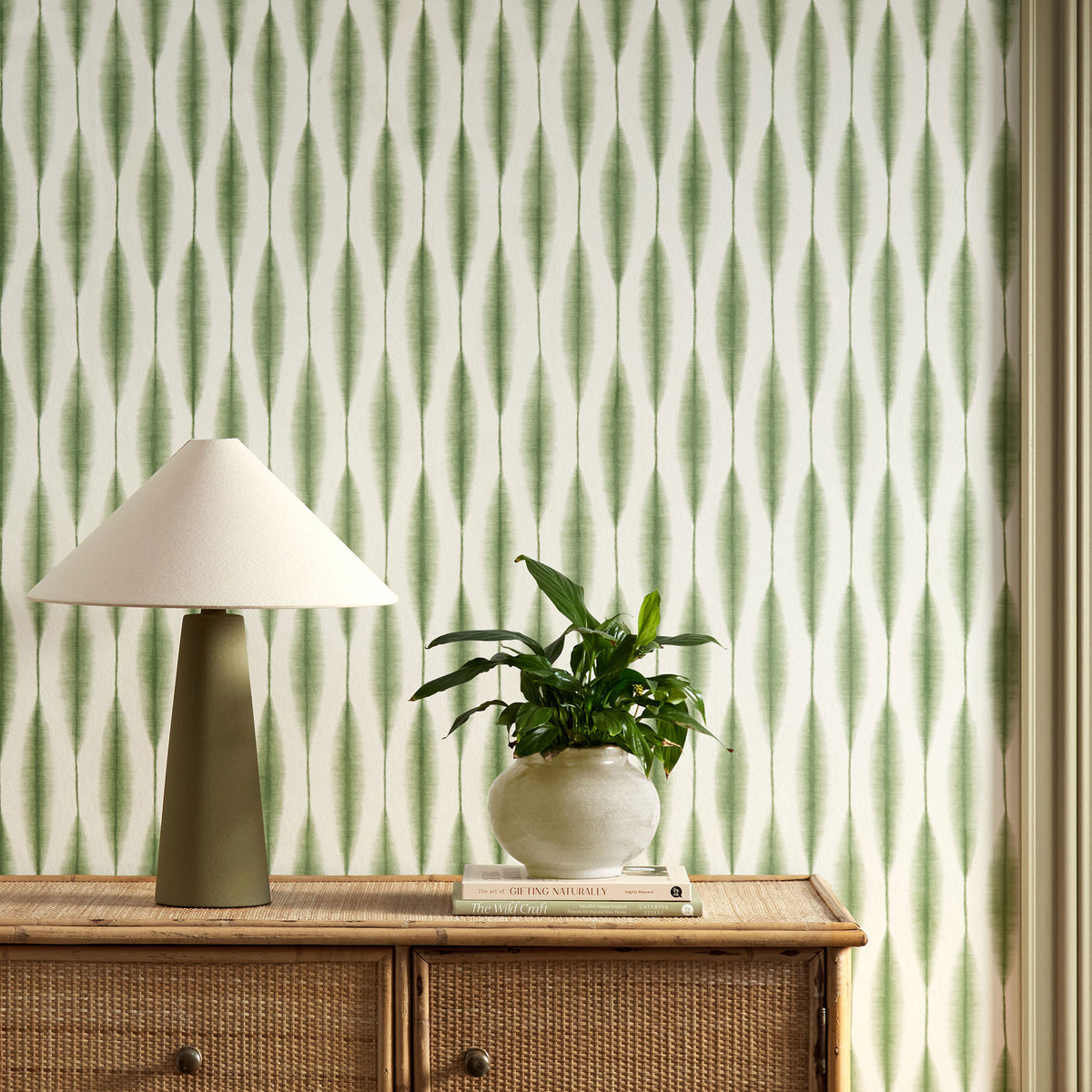 Kasuri Oakham Pine Wallpaper by Scion
