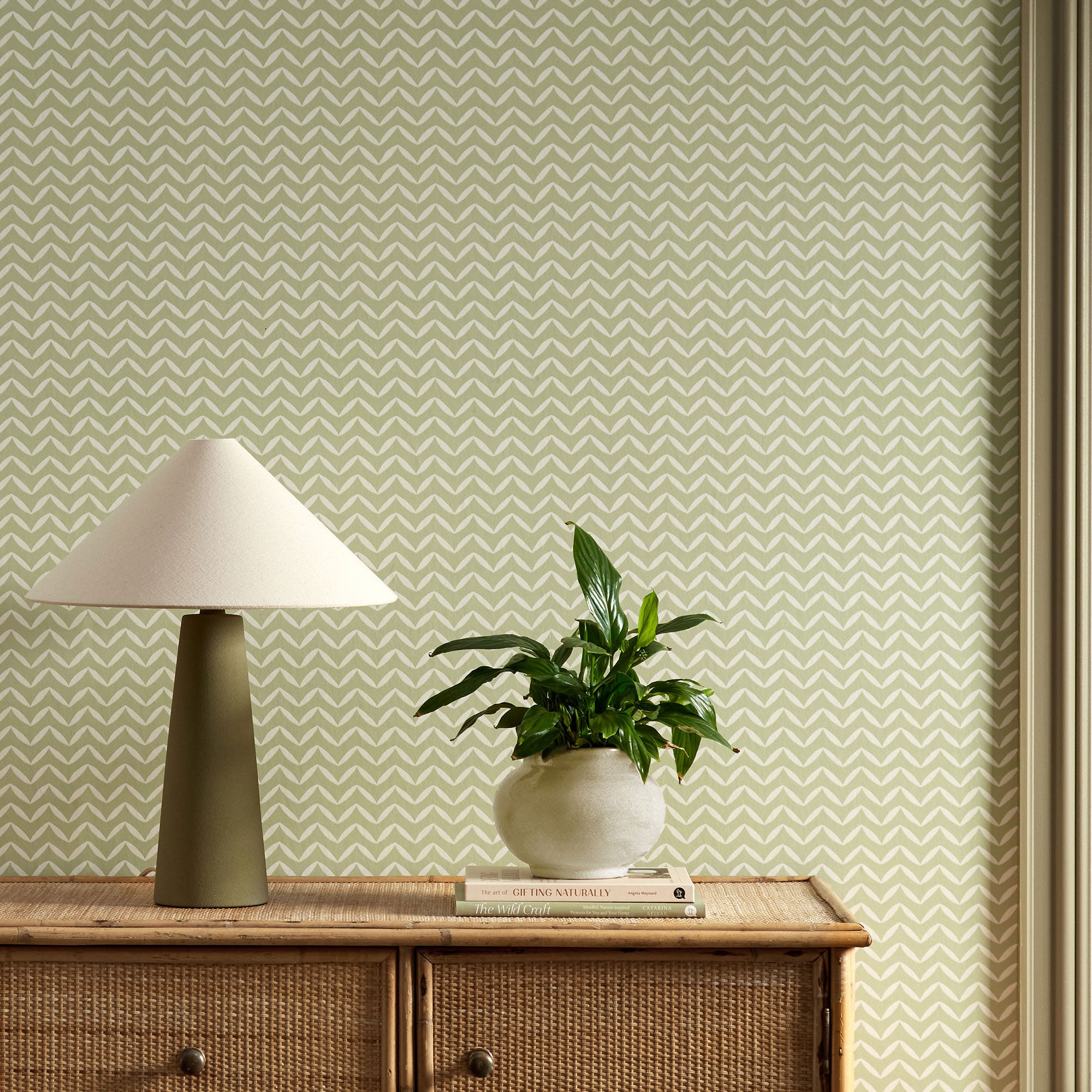 113277 Sapling Oakham Sage Wallpaper by Scion