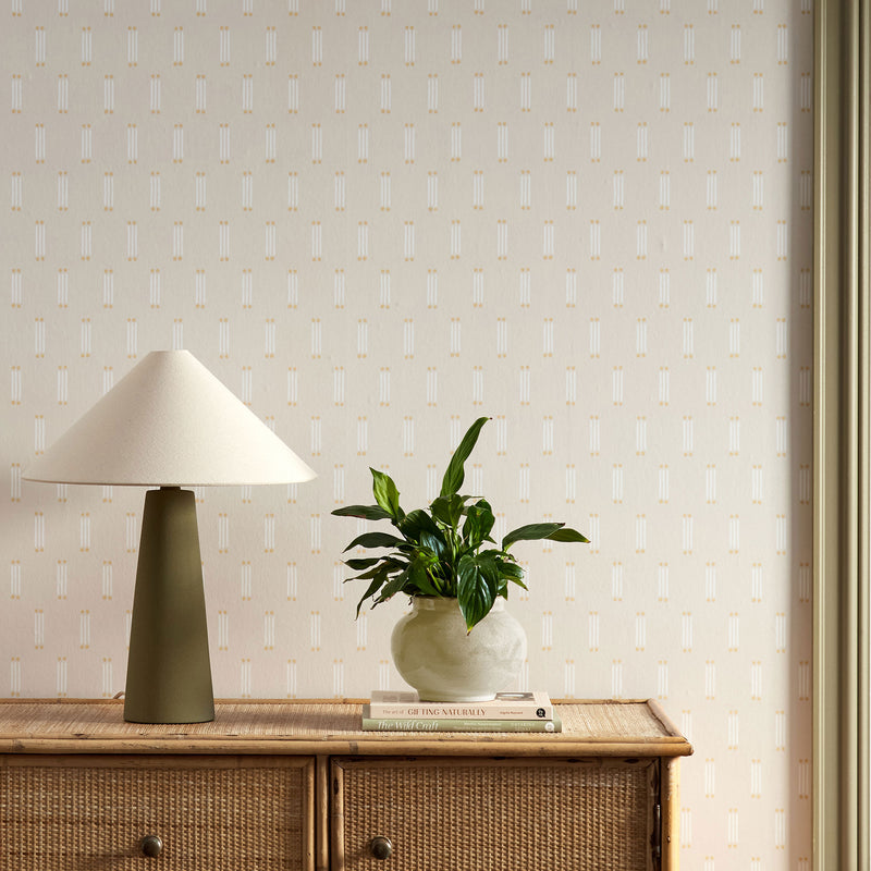 113280 Matchsticks Oakham Honey Wallpaper by Scion