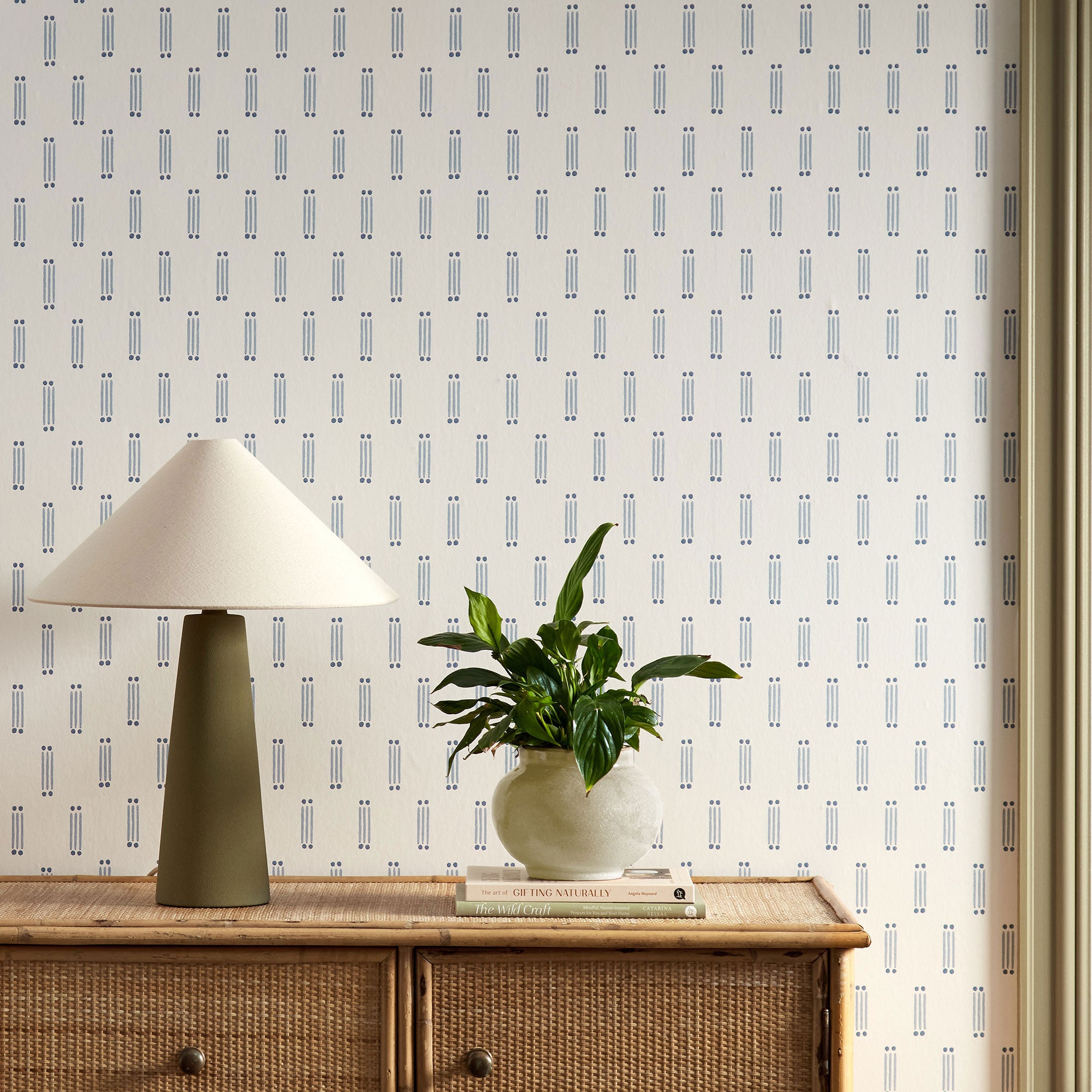 113281 Matchsticks Oakham Denim Wallpaper by Scion