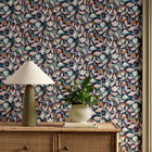 113282 Dancing Daisies Oakham Midnight Wallpaper by Scion