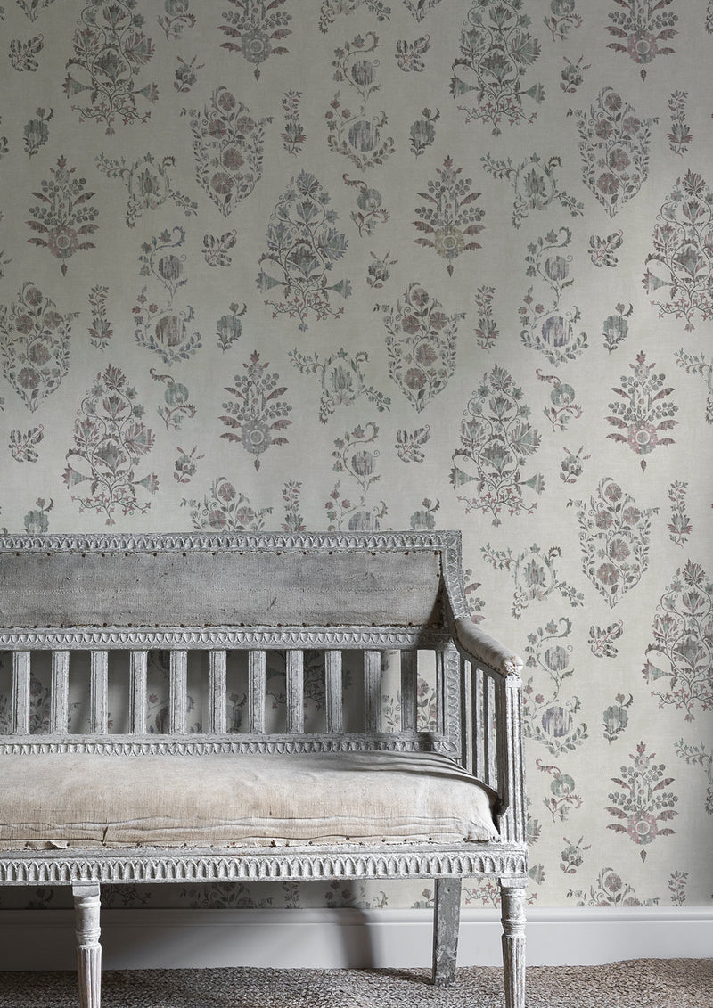 LW 298 297 Sicilia Tea Rose Wallpaper by Lewis & Wood