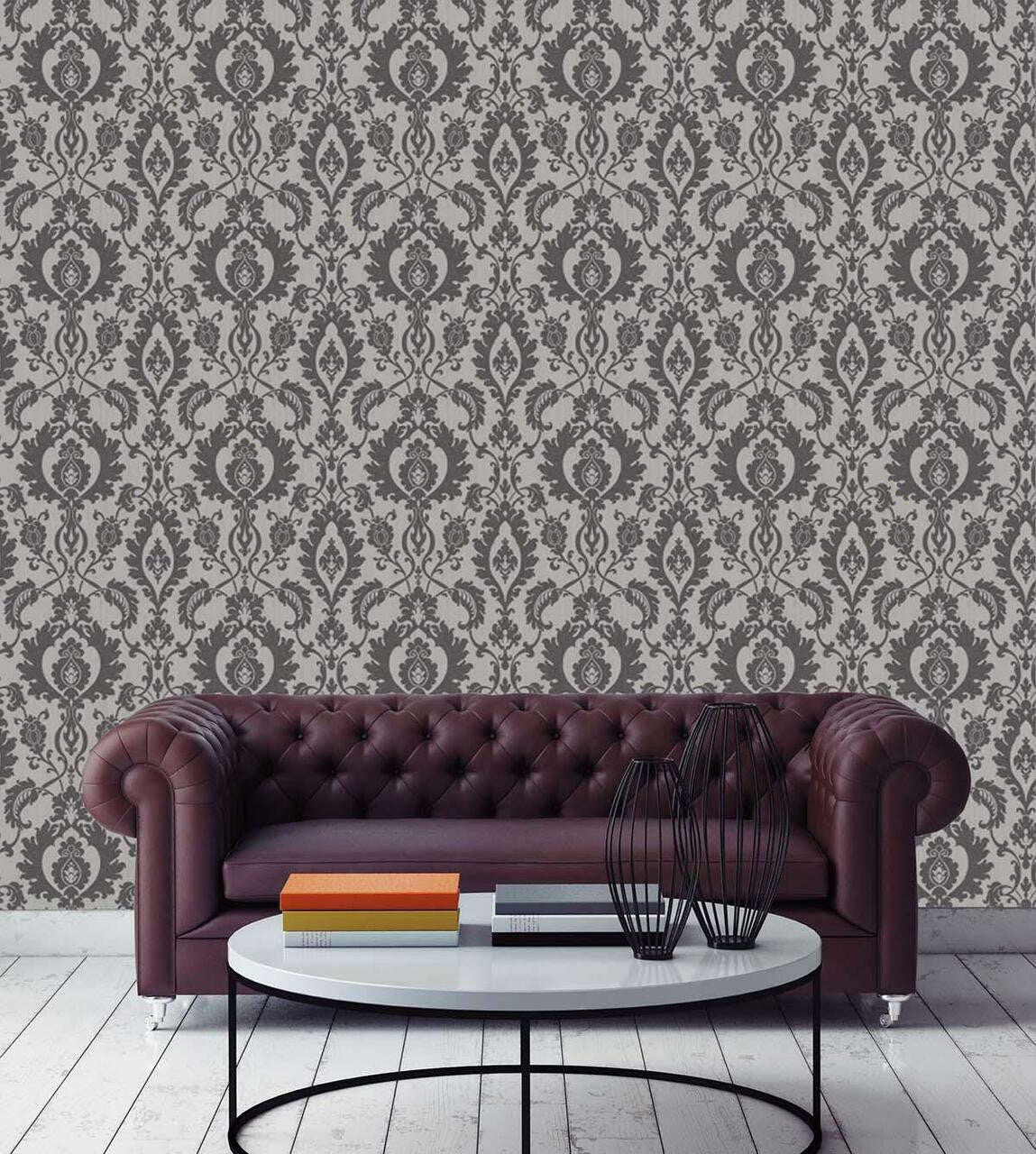 SL00830 Bold Damask Beads Sloane Wallpaper by Sketch Twenty 3