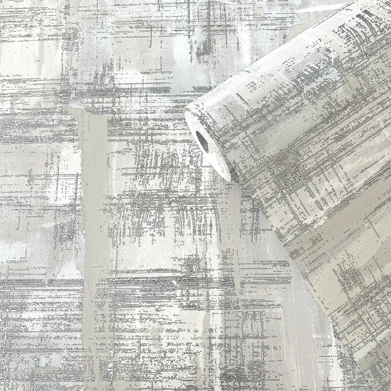 SM0604 Lustre Metallic Silver Grey Wallpaper by Galerie