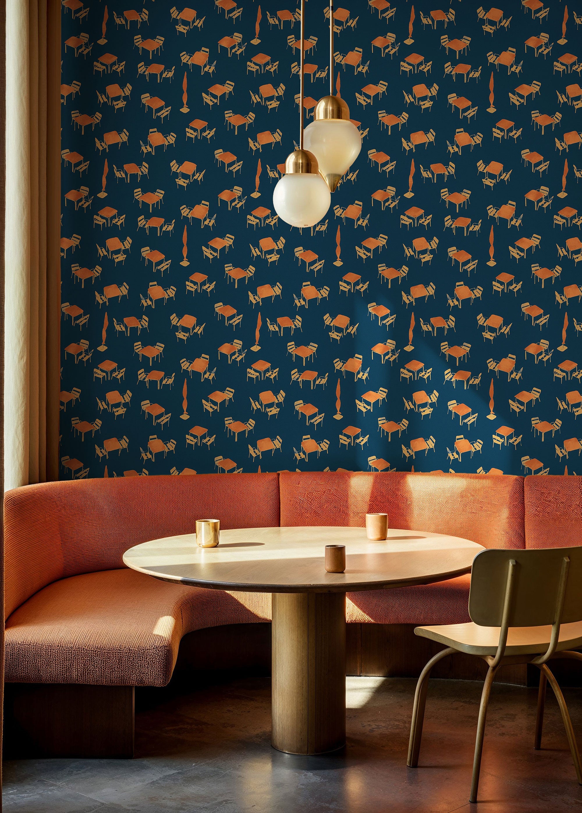 Terraceo Blue Solera Wallpaper by Tres Tintas