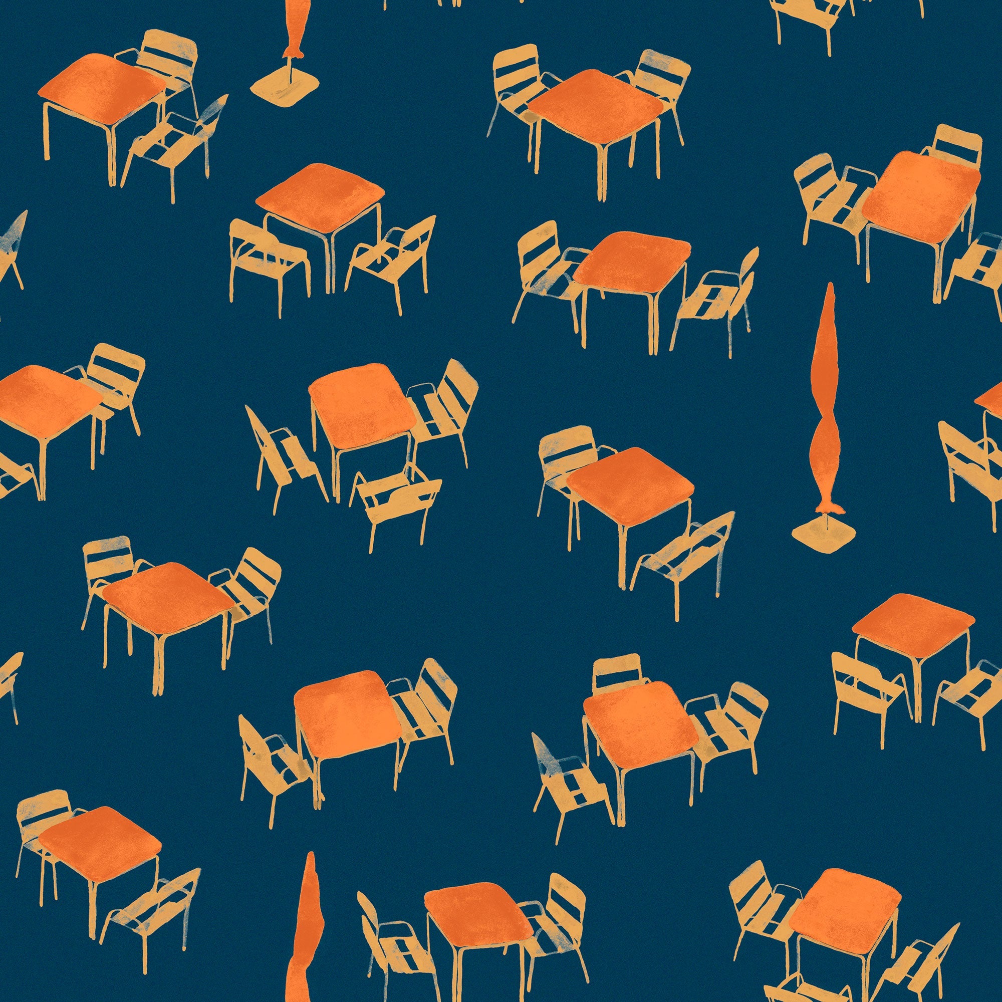 Terraceo Blue Solera Wallpaper by Tres Tintas