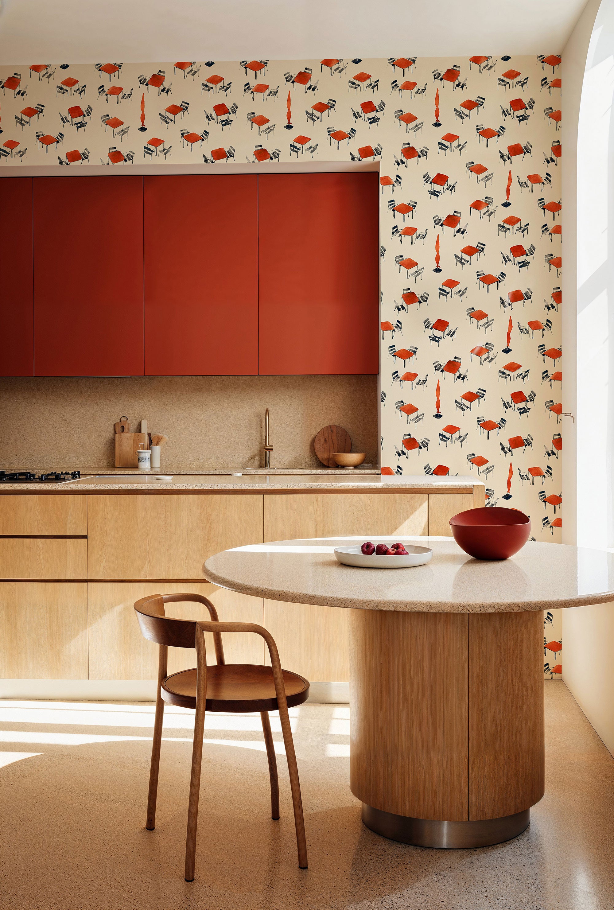Terraceo Beige Solera Wallpaper by Tres Tintas