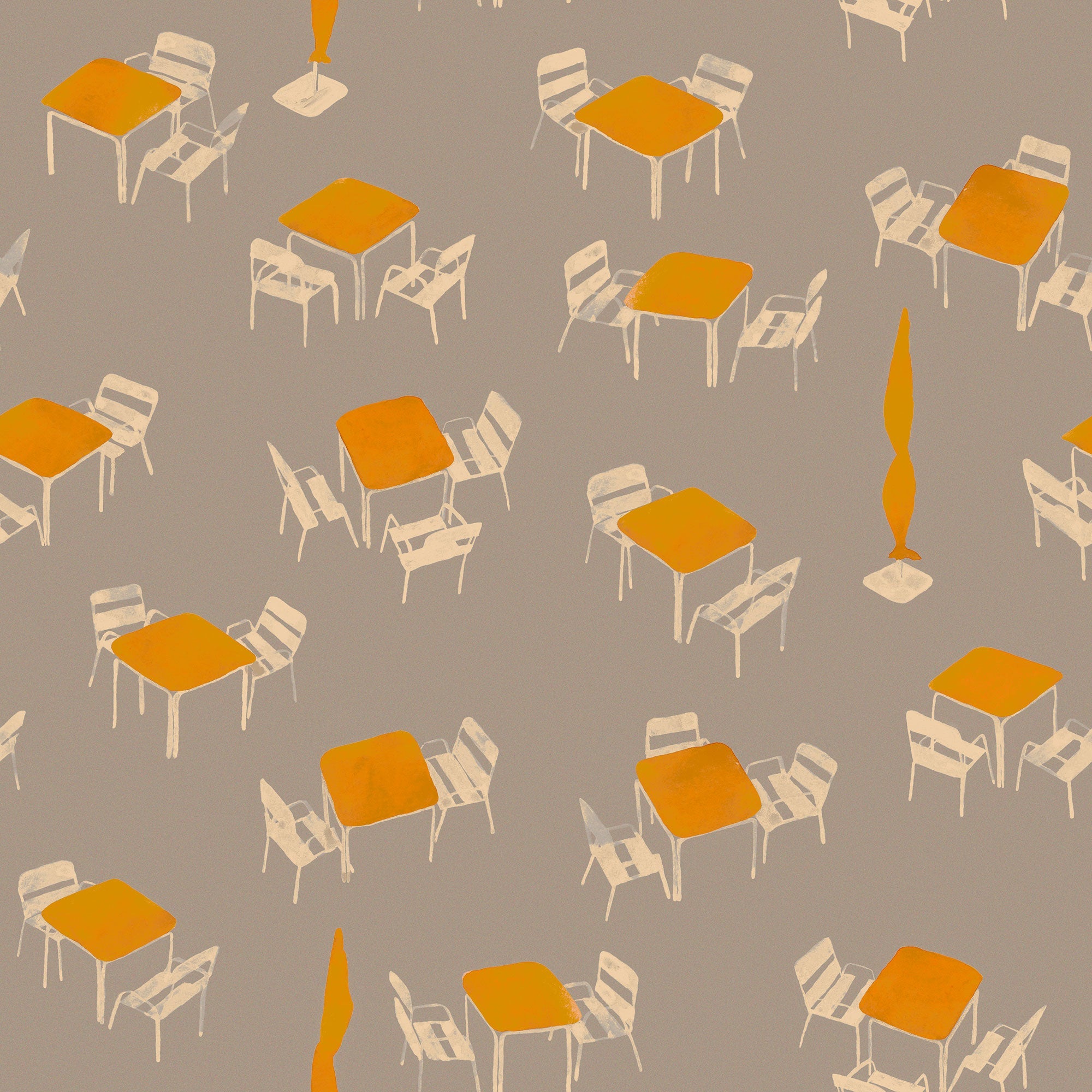 Terraceo Grey Solera Wallpaper by Tres Tintas