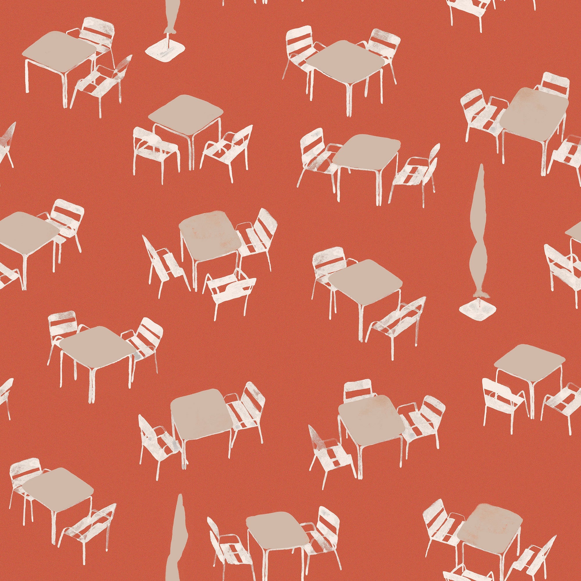 Terraceo Red Solera Wallpaper by Tres Tintas