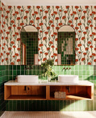 Clavelitos White Solera Wallpaper by Tres Tintas