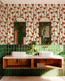 Clavelitos White Solera Wallpaper by Tres Tintas