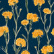 Clavelitos Mazarine Solera Wallpaper by Tres Tintas