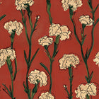 Clavelitos Red Solera Wallpaper by Tres Tintas