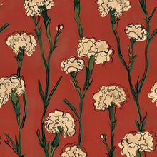 Clavelitos Red Solera Wallpaper by Tres Tintas