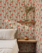 Clavelitos Neutral Solera Wallpaper by Tres Tintas
