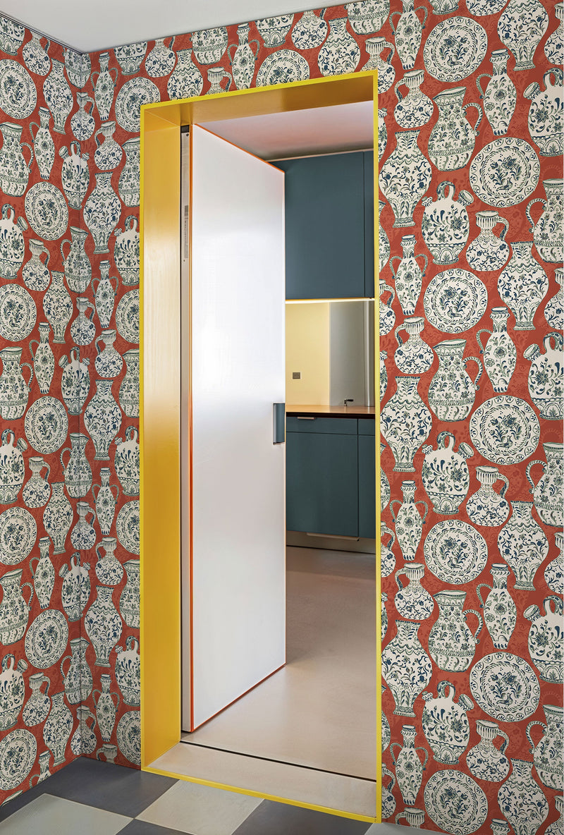 Fajalauzas Red Solera Wallpaper by Tres Tintas