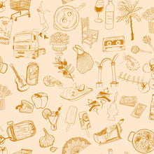 Souvenirs Yellow Solera Wallpaper by Tres Tintas