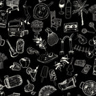 Souvenirs Black Solera Wallpaper by Tres Tintas