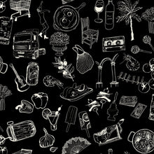 Souvenirs Black Solera Wallpaper by Tres Tintas