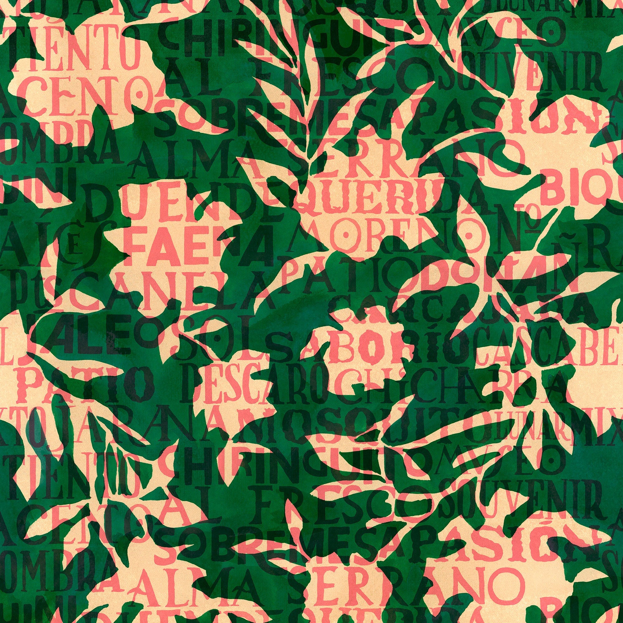 Jaleo Green Solera Wallpaper by Tres Tintas