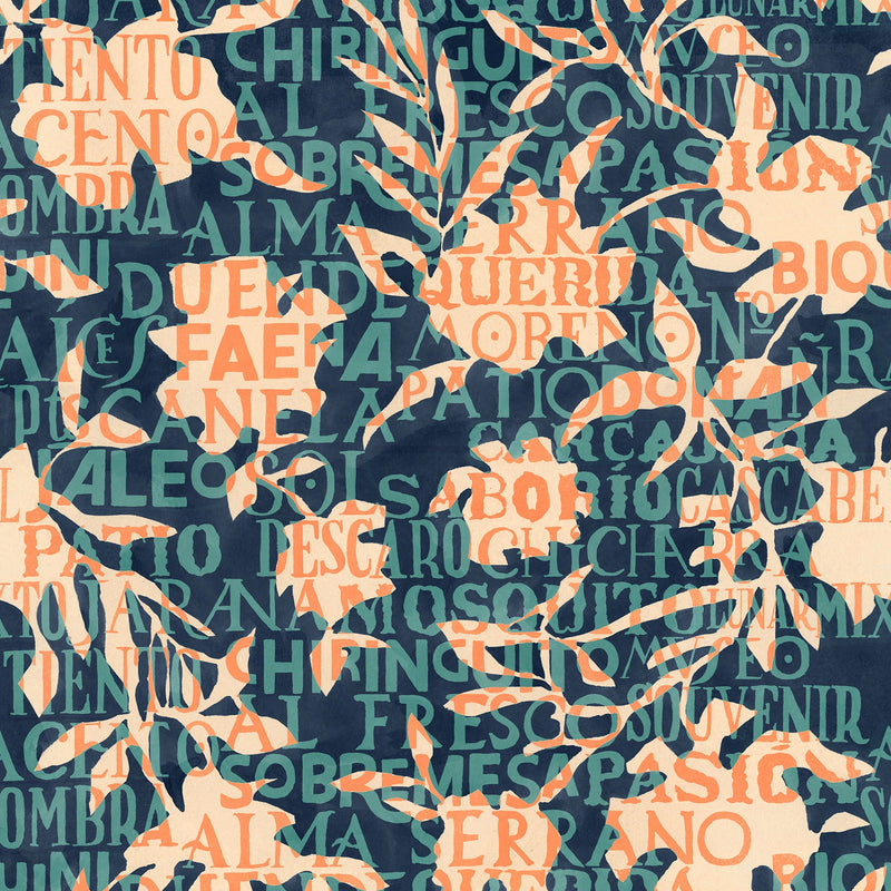 Jaleo Turquoise Solera Wallpaper by Tres Tintas