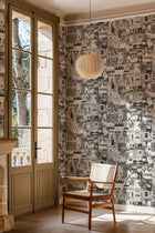 Postal Black and White Solera Wallpaper by Tres Tintas