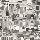 Postal Black and White Solera Wallpaper by Tres Tintas