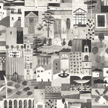 Postal Black and White Solera Wallpaper by Tres Tintas