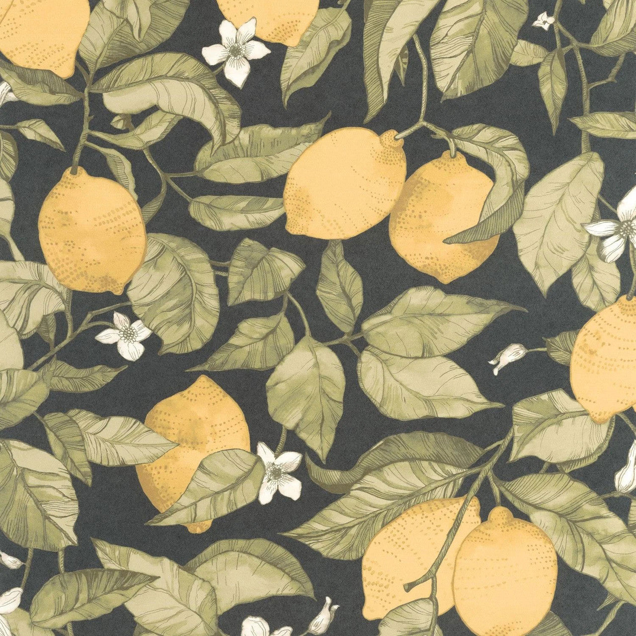 SOLI200272727 Lemon Tree Soliflore Wallpaper by Casadeco