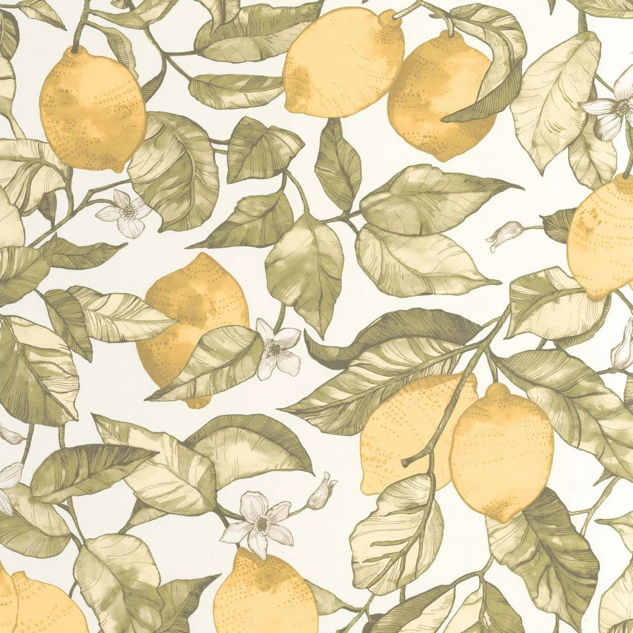 SOLI200277227 Lemon Tree Soliflore Wallpaper by Casadeco