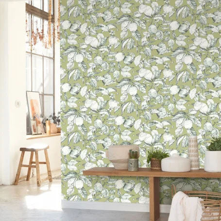 SOLI200277313 Lemon Tree Soliflore Wallpaper by Casadeco