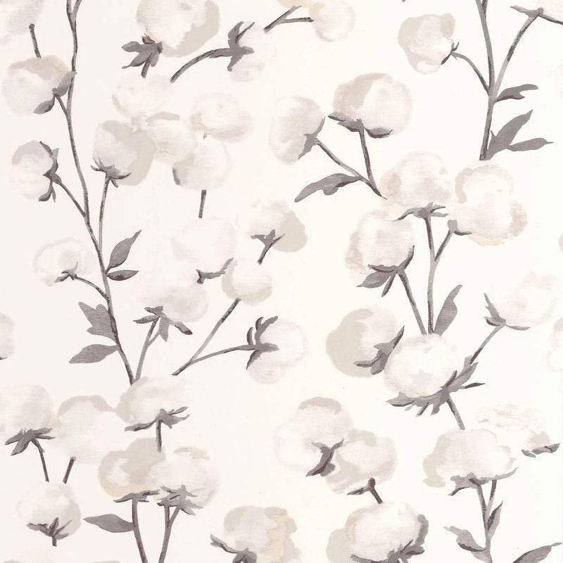 SOLI200290909 Cotton Flower Soliflore Wallpaper by Casadeco