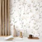 SOLI200291111 Cotton Flower Soliflore Wallpaper by Casadeco