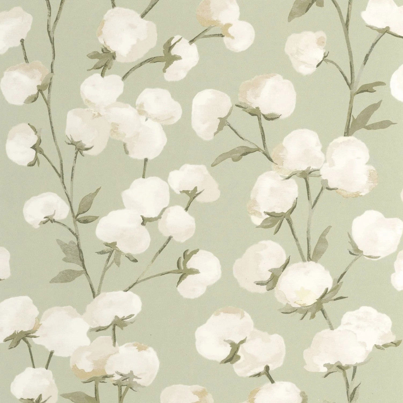 SOLI200297202 Cotton Flower Soliflore Wallpaper by Casadeco