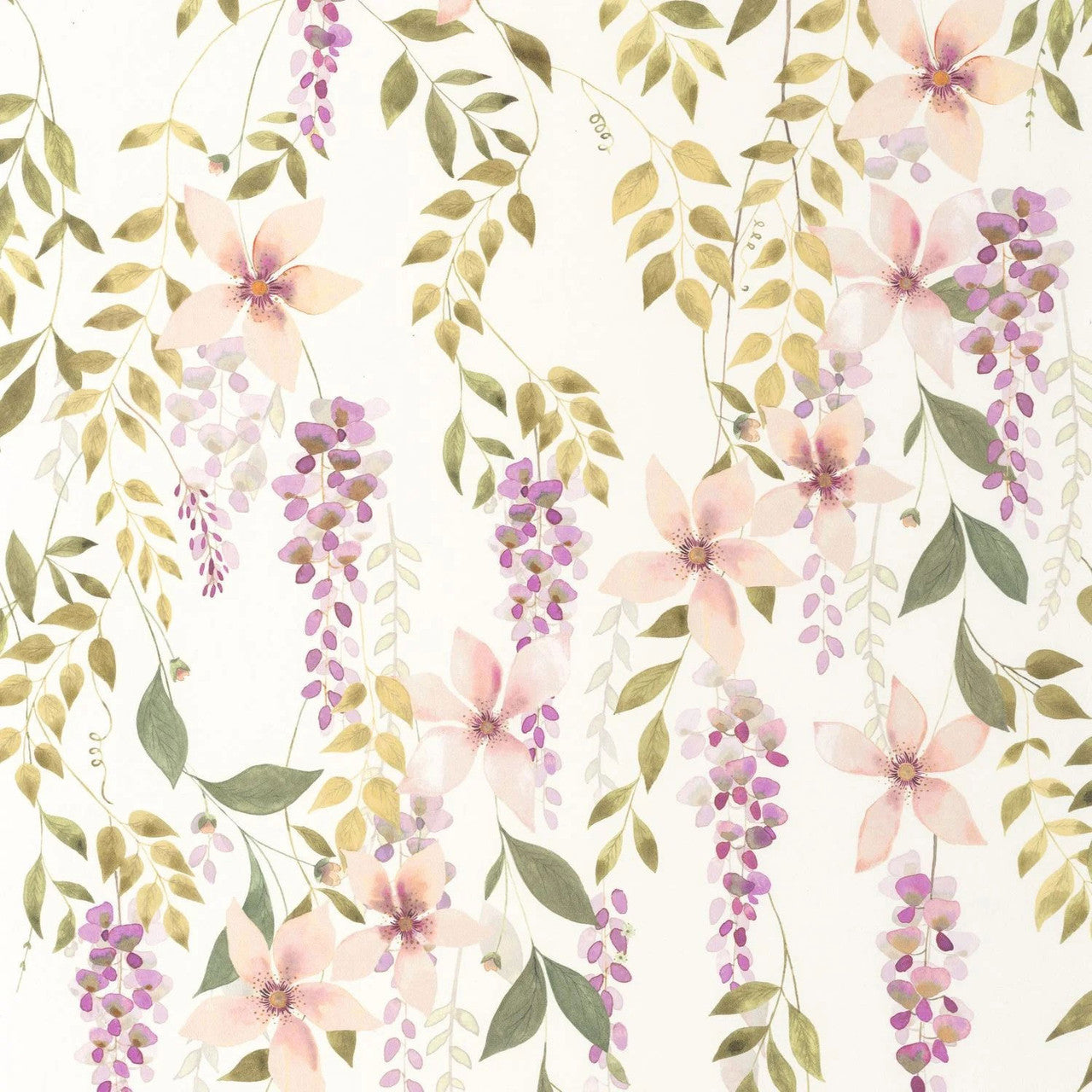 SOLI200305202 Wisteria Soliflore Wallpaper by Casadeco