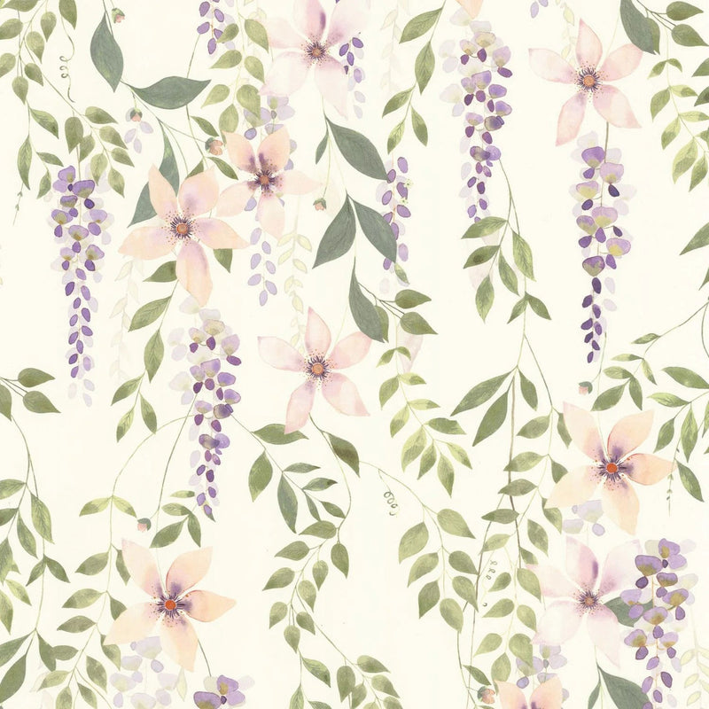 SOLI200305665 Wisteria Soliflore Wallpaper by Casadeco