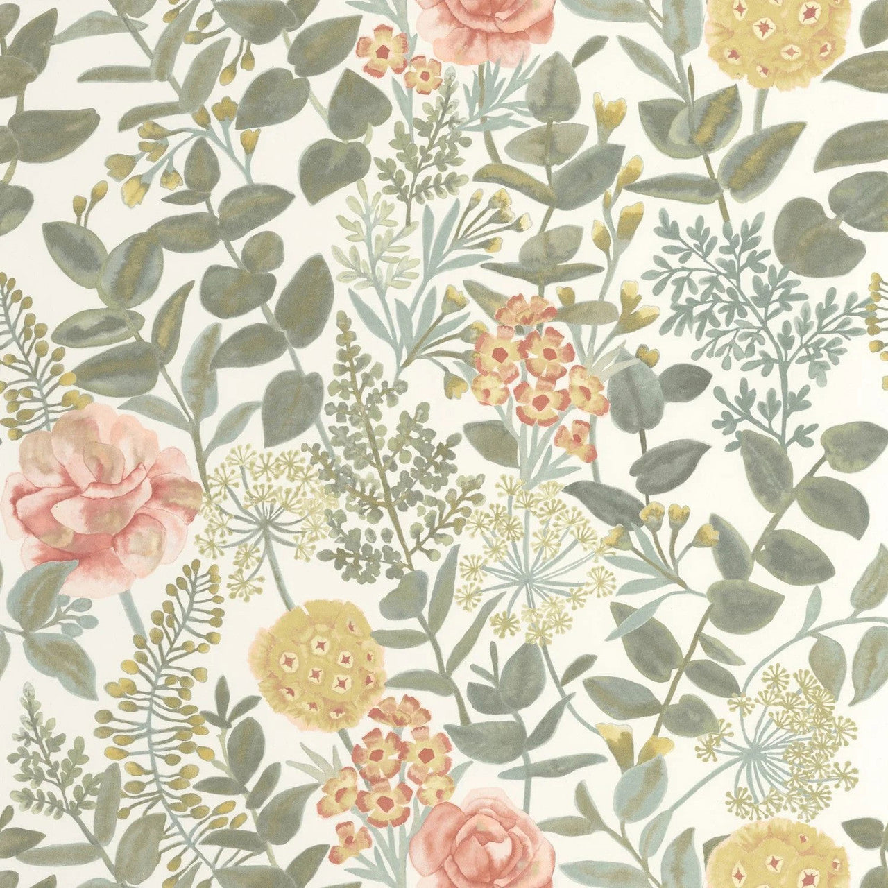 SOLI200314242 Garden Flowers Soliflore Wallpaper by Casadeco