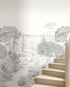 Southern Painting Noir Et Blanc Moonlight 3 Mural by Caselio