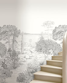 Southern Painting Noir Et Blanc Moonlight 3 Mural by Caselio