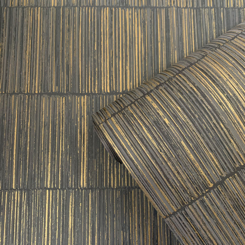 SP-JA3007 Bamboo Boutique Sheen Bronze Brown Wallpaper by Galerie