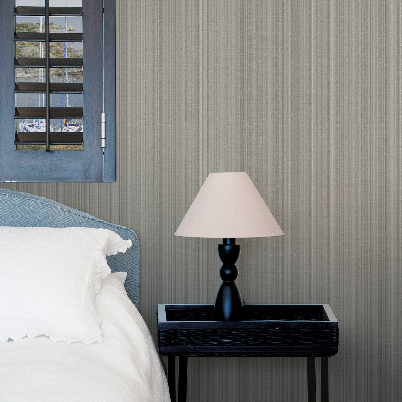 SP-NA6006 Textured Stripe Boutique Matte Bronze Brown Wallpaper by Galerie