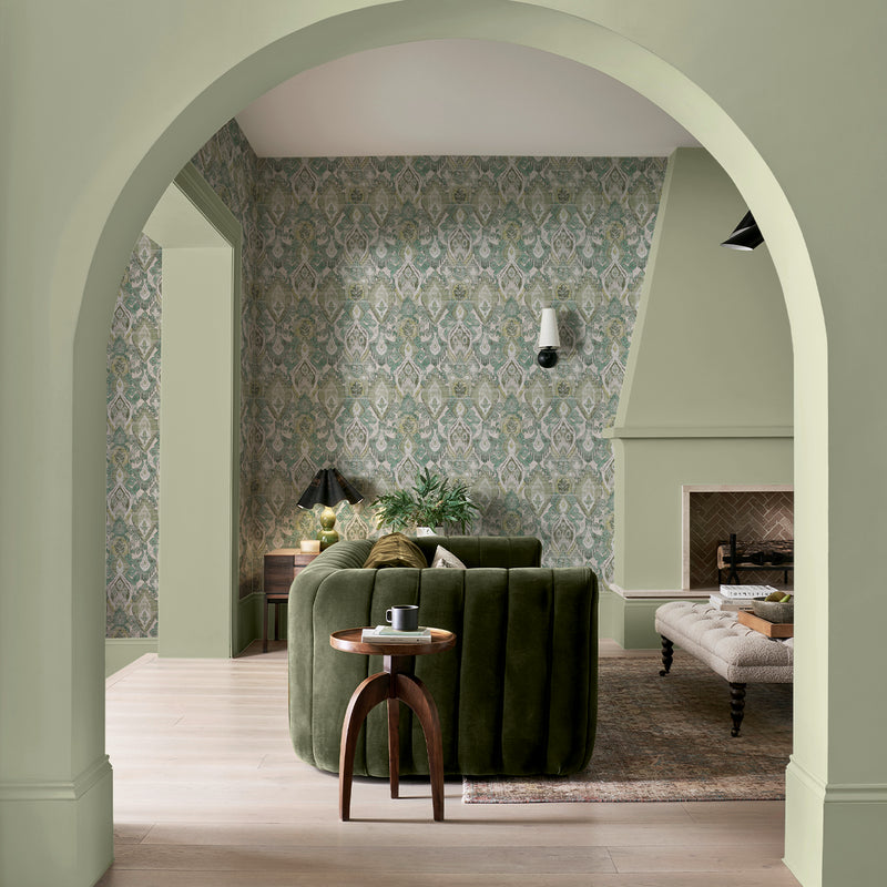 142304 Daraee Tapestry Green Wallpaper by Graham & Brown