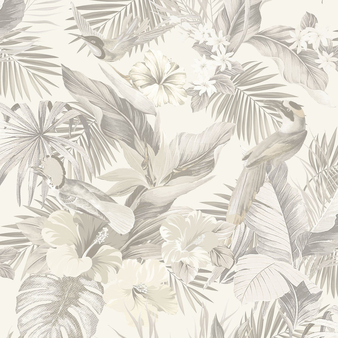 539080 Paradise Birds Neutral Vasari Wallpaper by Rasch