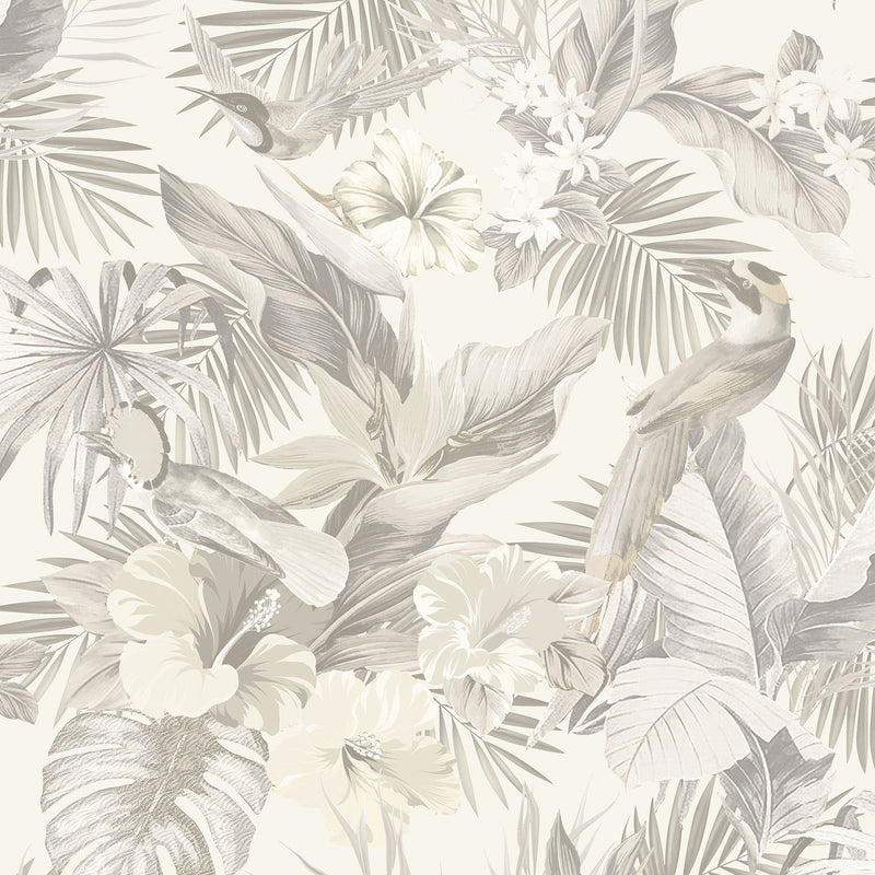 539080 Paradise Birds Neutral Vasari Wallpaper by Rasch