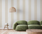 SS21236 Half Stripe Natural Style Sisters Wallpaper by Galerie