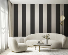 SS21237 Half Stripe Black Style Sisters Wallpaper by Galerie