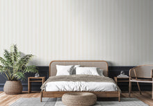 SS21238 Flock Stripe White Style Sisters Wallpaper by Galerie
